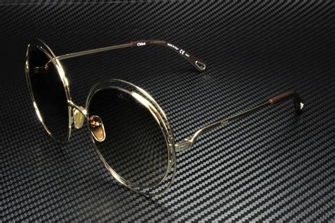 Chloe Carlina Sunglasses CH0045S 004 Gold/Black 58mm 45.